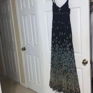 Black and Green Free People Maxi Dress